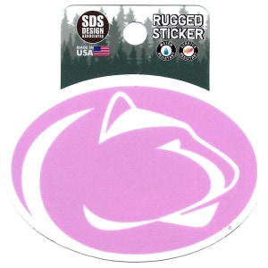 rugged sticker Penn State Athletic Logo pink & white
